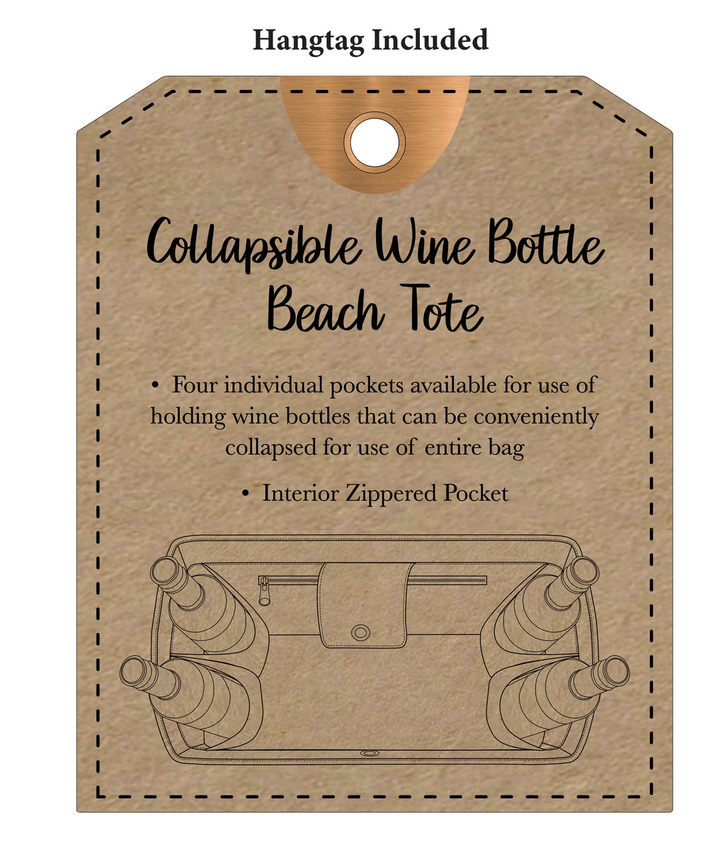 Magid Canvas Wine Tote "LIFE'S A BEACH START WINE-ING"