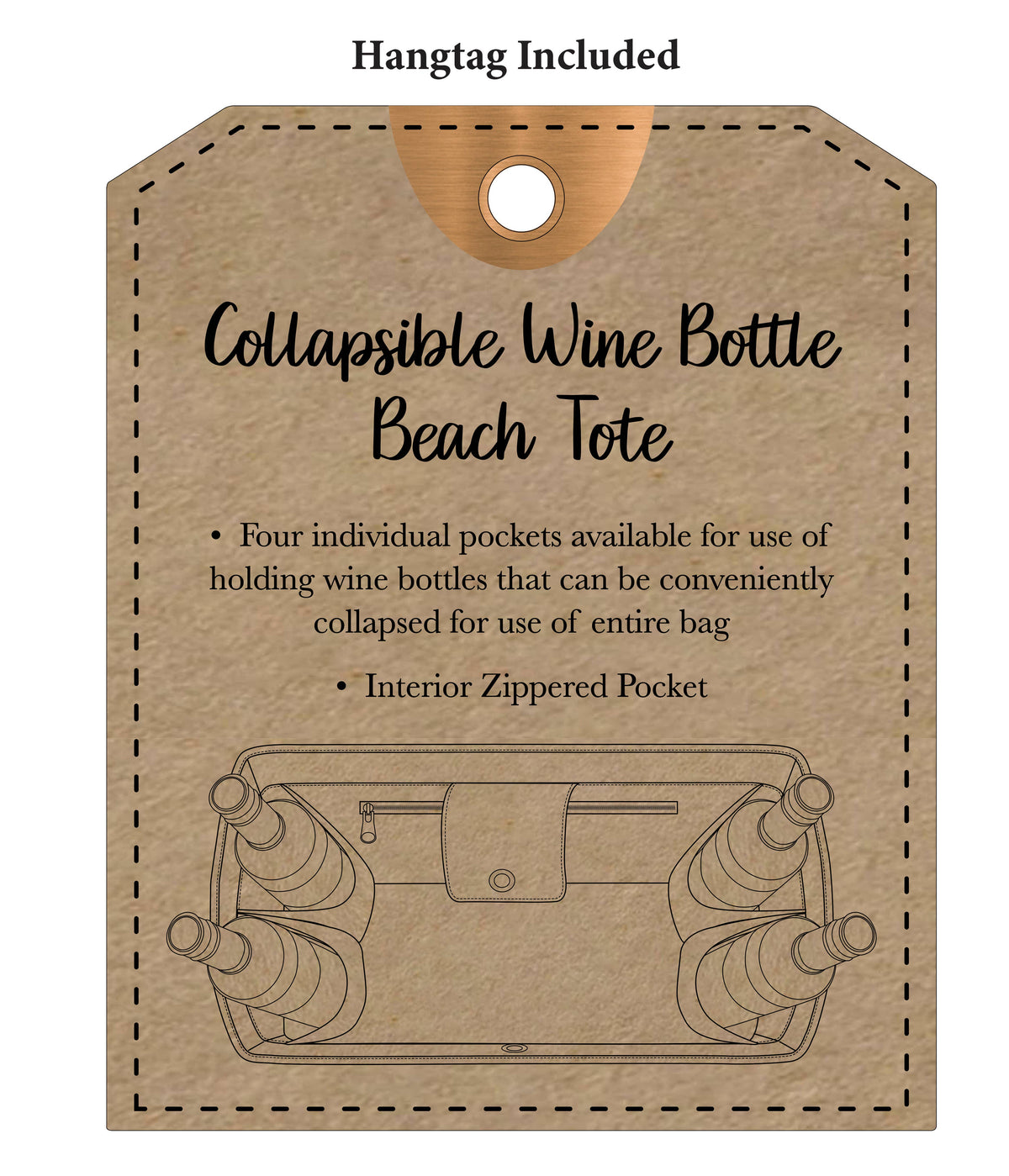 Magid Canvas Wine Tote "LIFE'S A BEACH START WINE-ING"