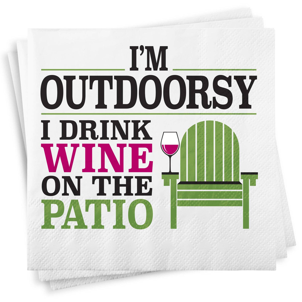 Funny Cocktail Napkins - Outdoorsy