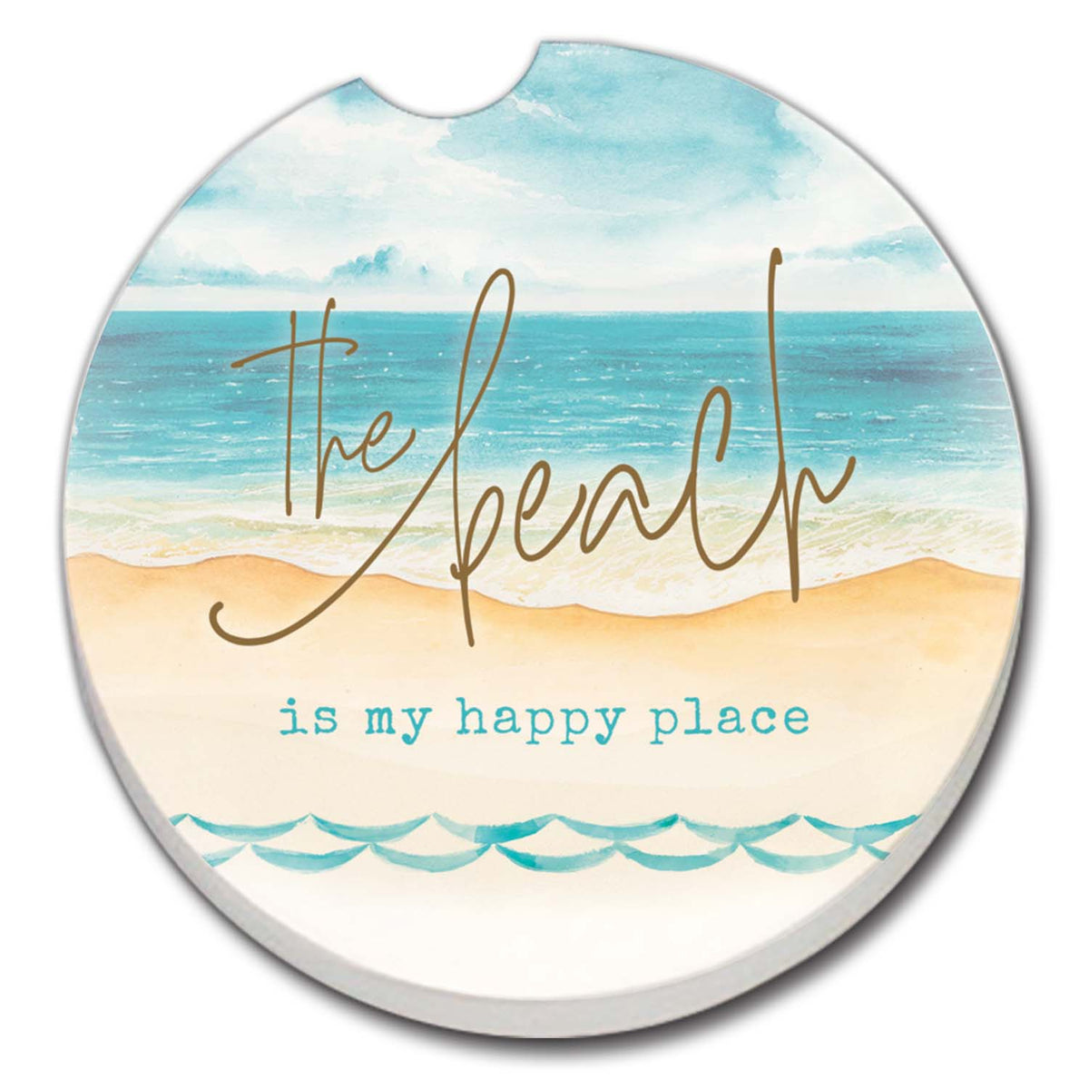 My Happy Place Bulk Stone Car Coaster
