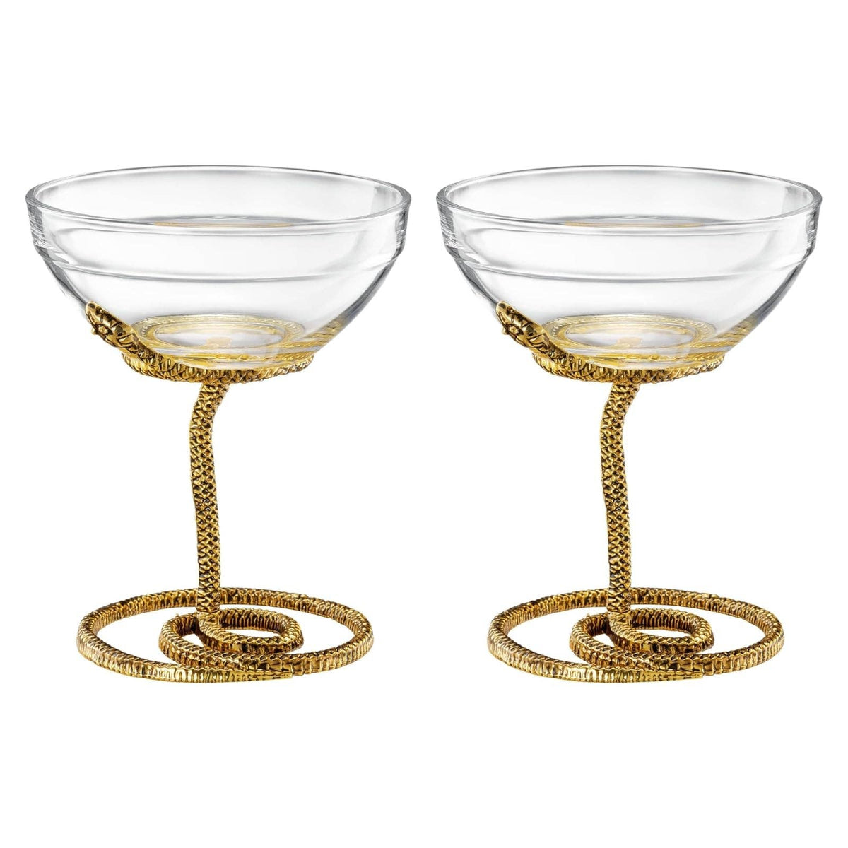 Snake Serpent Cocktail & Martini Glass -