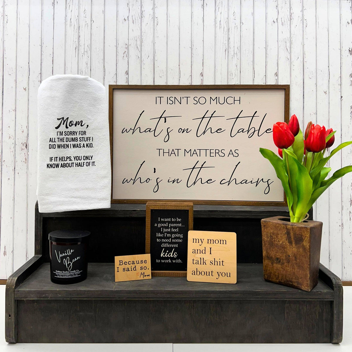 Mom I'm Sorry For All The Dumb Stuff Dish Towel - 16x24