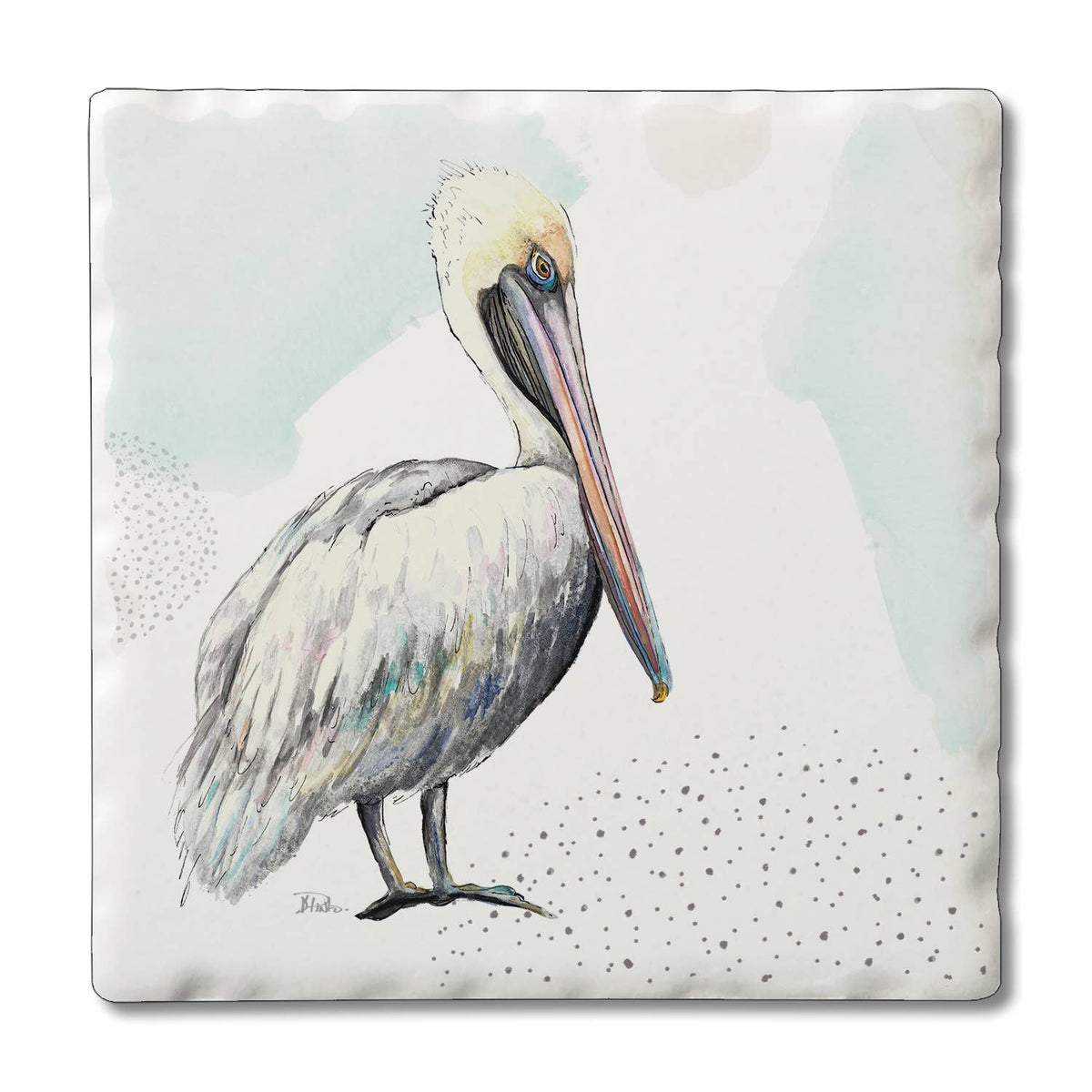 Pelican Single Absorbent Tumbled Tile Coaster