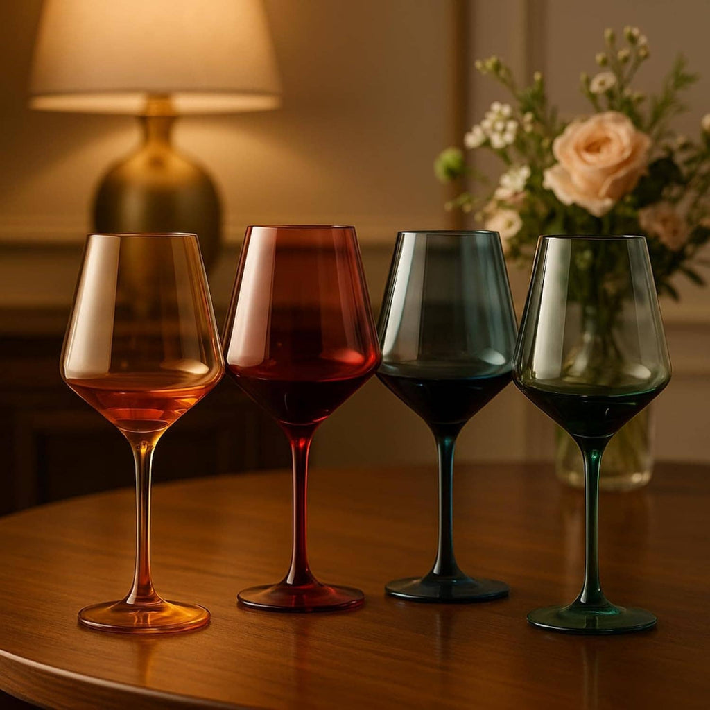 Floating Acrylic Wine Glasses 16oz –Muted Colors