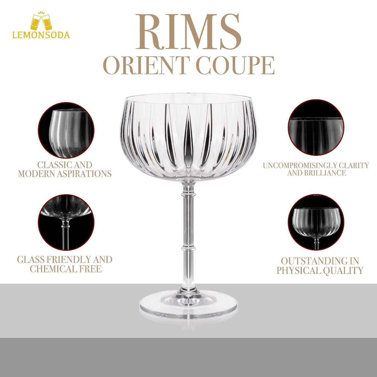 Rims Orient-Coupe Wine Glasses -  (355 mL / 12 fl. oz) (1pc)