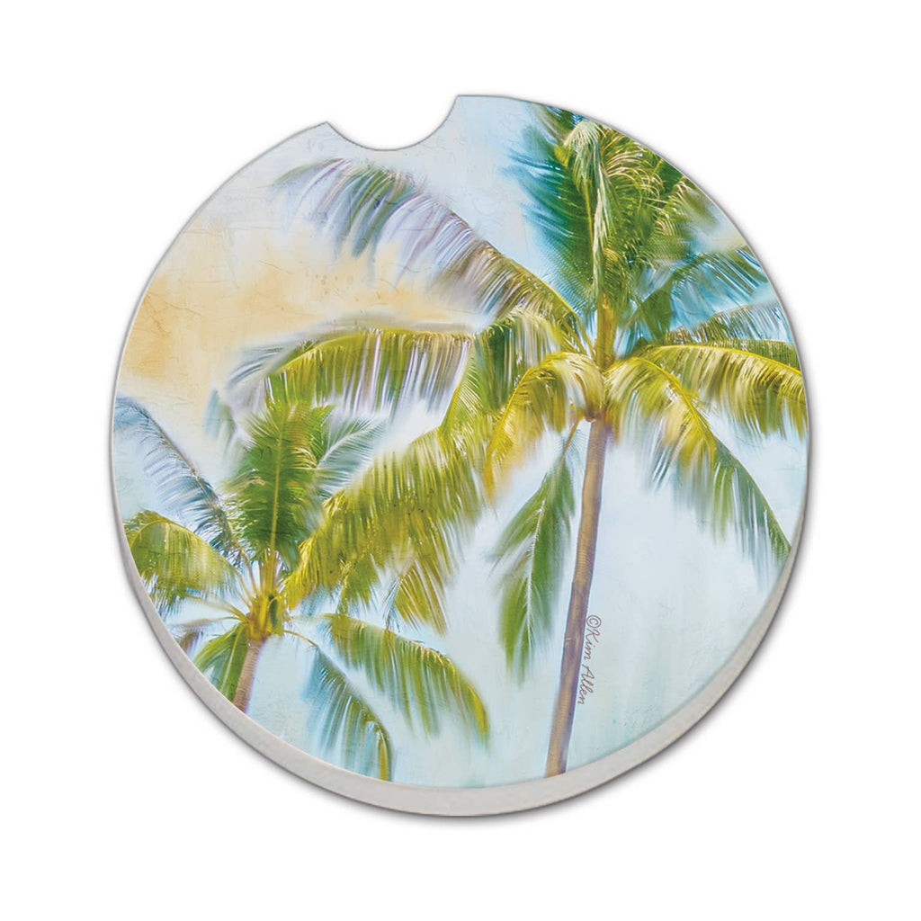 Sunset Palms 1pk Absorbent Stone Car Coaster