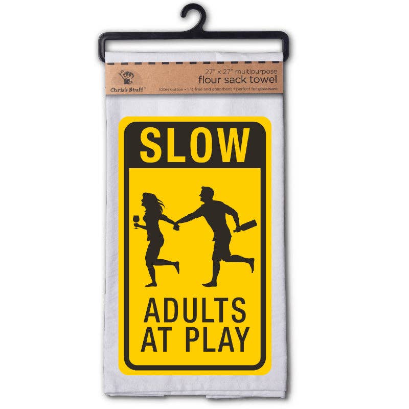 Adults at Play Flour Sack Towel *Blow Out*