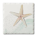 Starfish Single Absorbent Stone Tumbled Tile Coaster