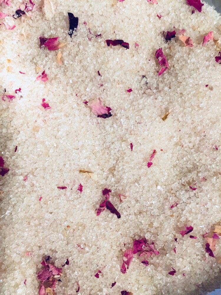 Rose Petal infused artisan culinary sugar
