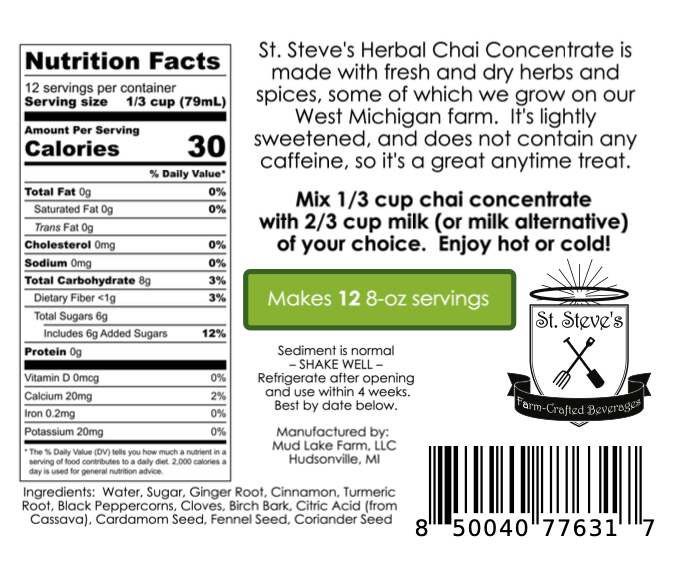 Herbal Chai Concentrate (No Caffeine)