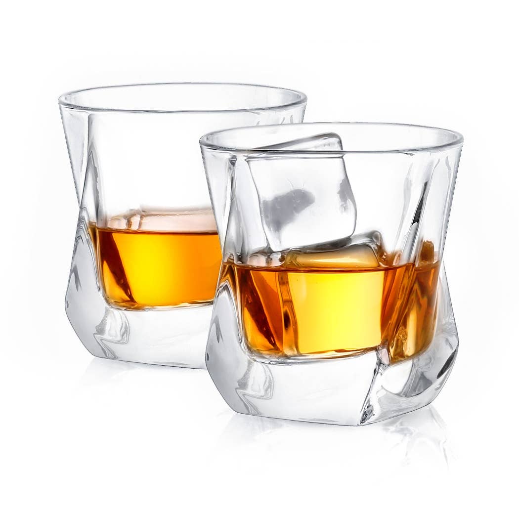 Aurora Crystal Whiskey Glasses, Set of 2