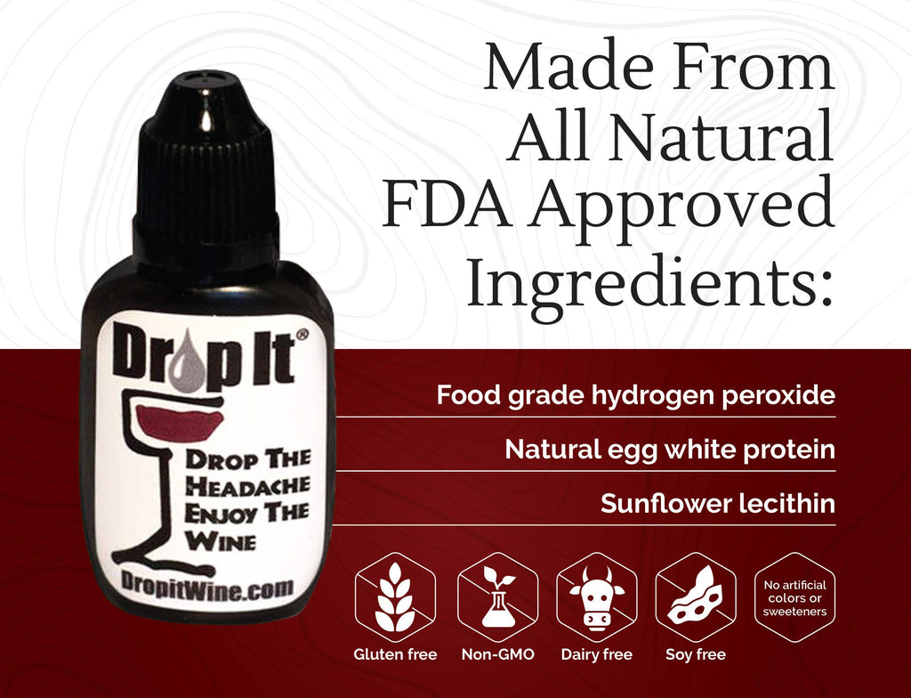 Drop It Wine Drops - Sulfite and Tannin Reducer- on Hangtabs