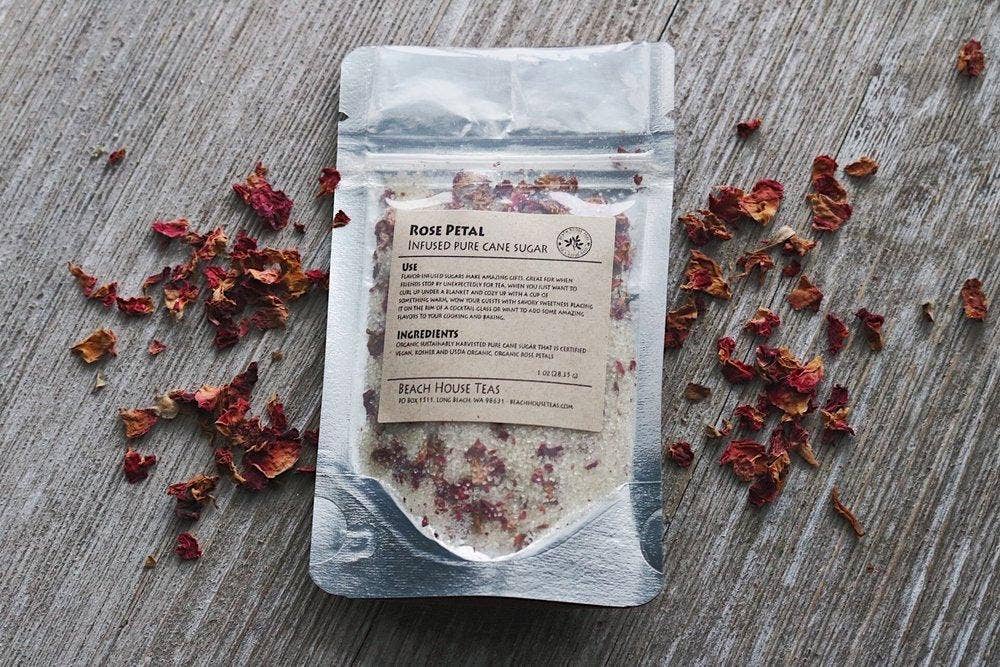 Rose Petal infused artisan culinary sugar