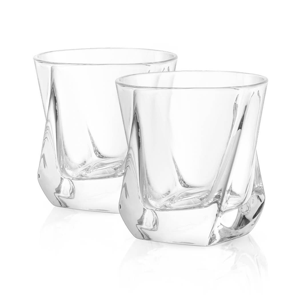 Aurora Crystal Whiskey Glasses, Set of 2