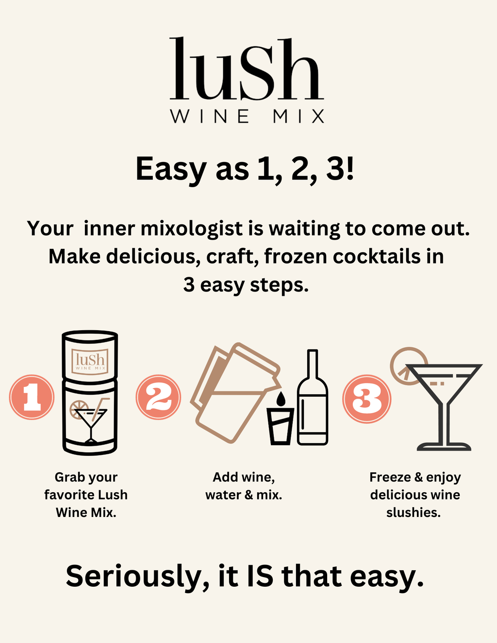 Lush Sangria Wine Slushie - 8+Servings Organic Cocktails Mocktail