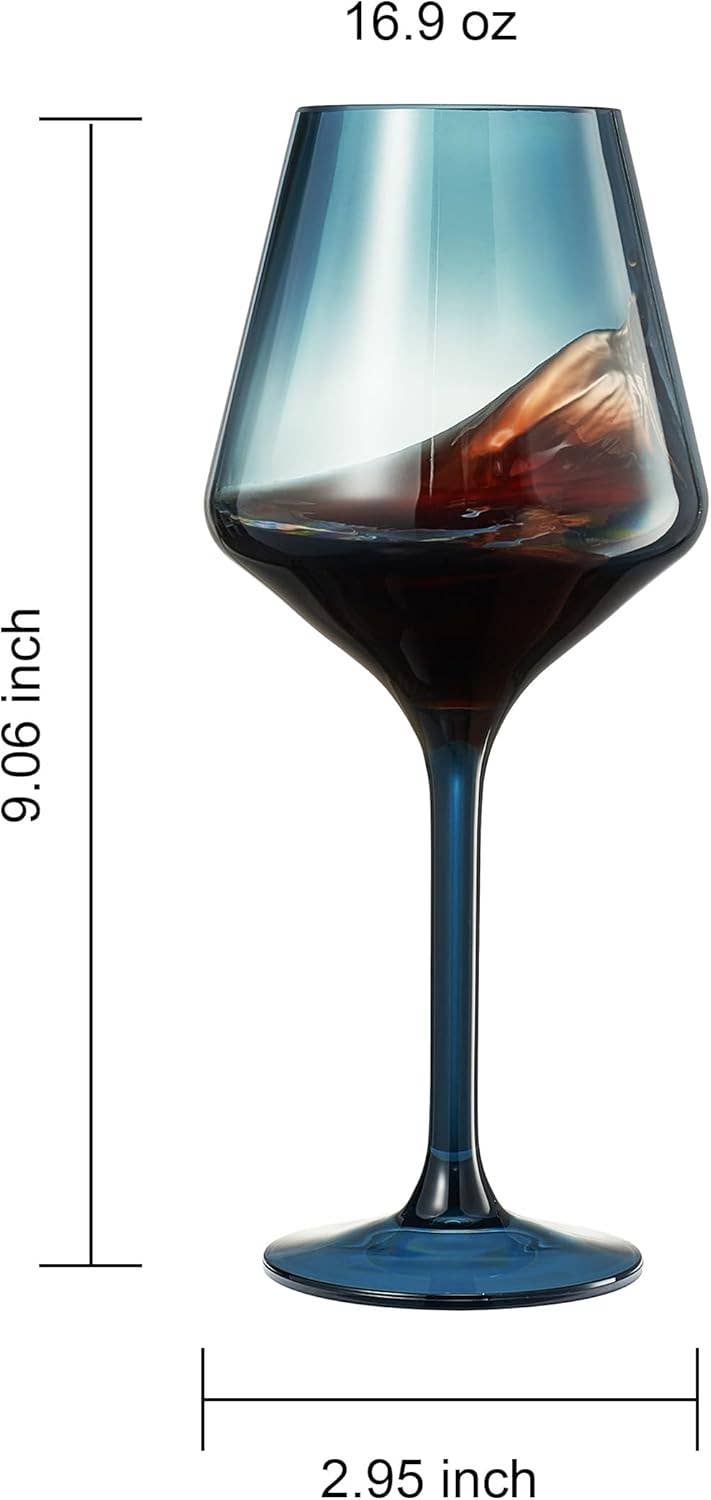 Floating Acrylic Wine Glasses 16oz –Muted Colors
