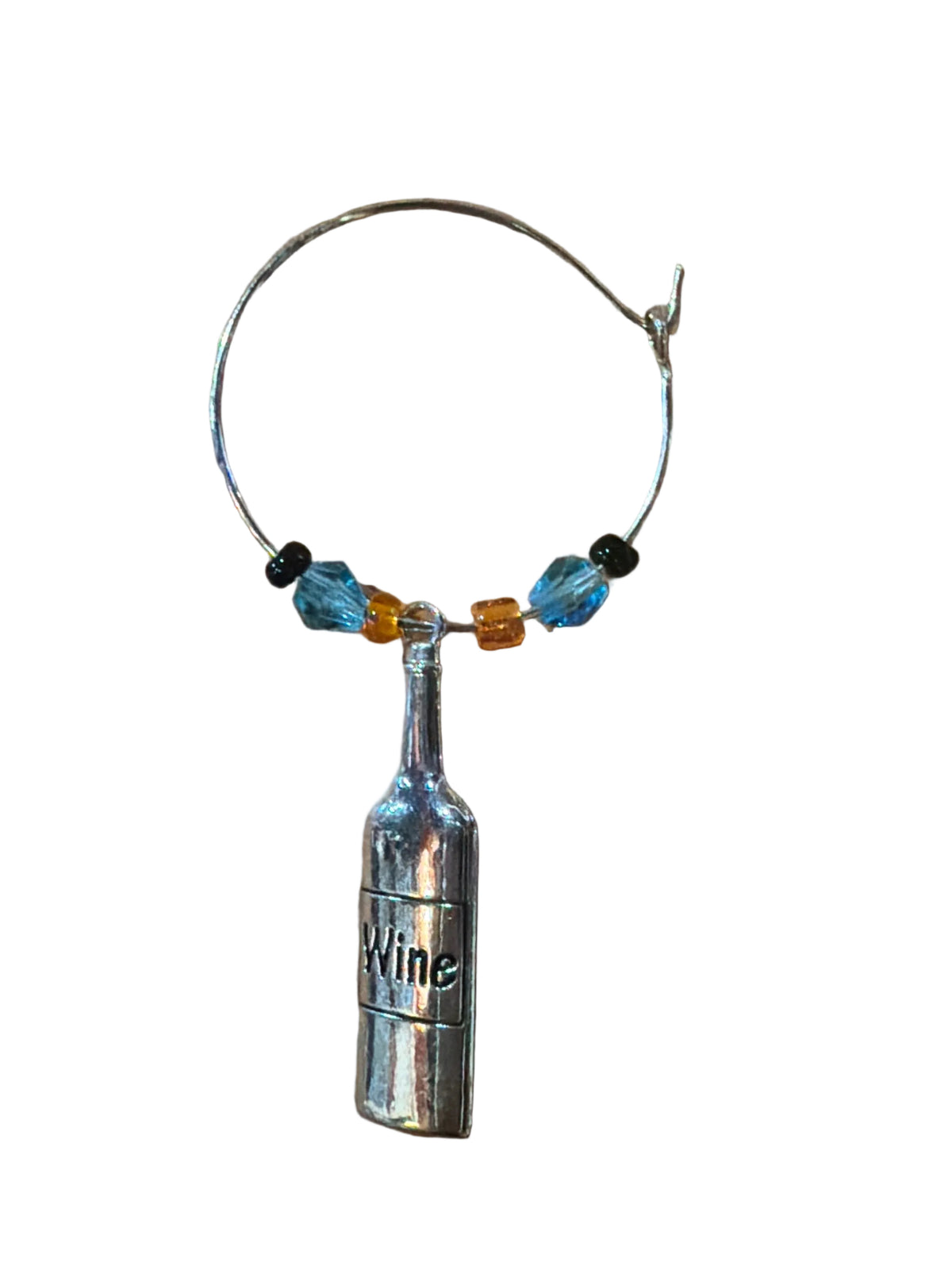 Wine Charm - Wine Bottle Beaded