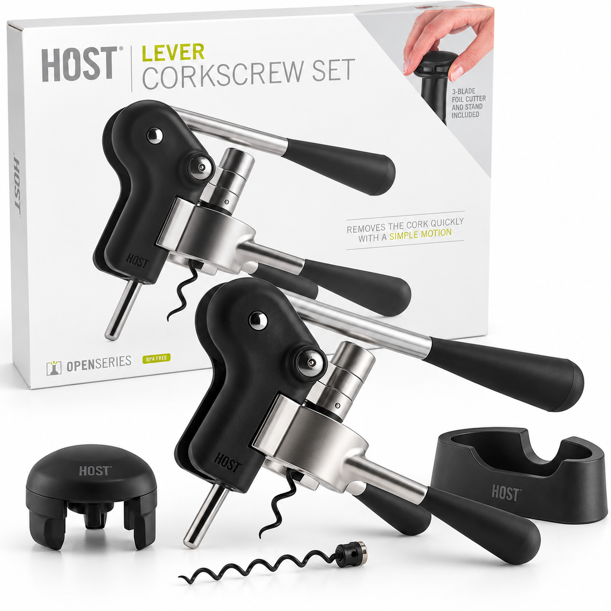 HOST Lever Corkscrew Set