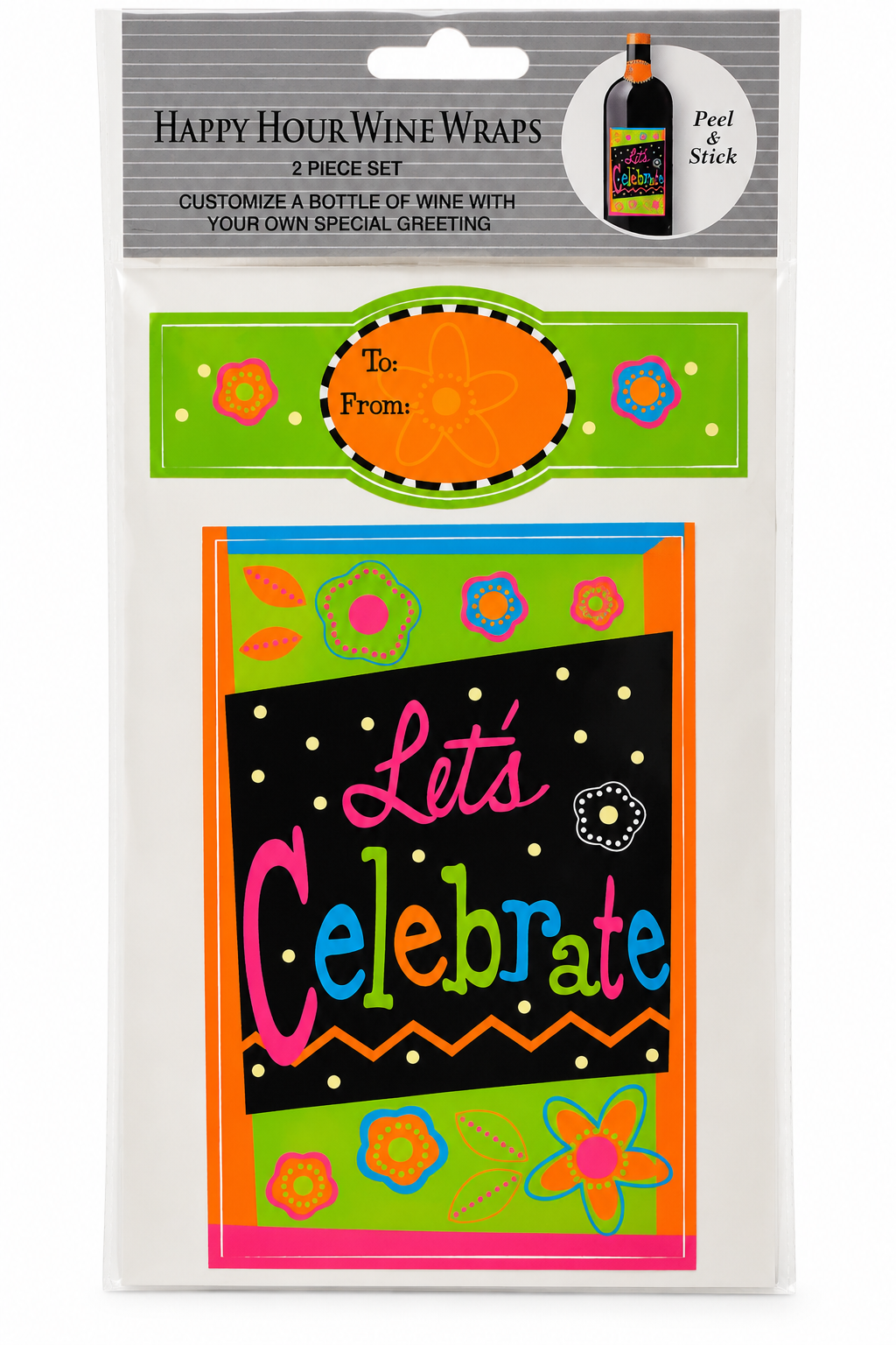Happy Hour Wine Wraps – “Let’s Celebrate” 2-Piece Set