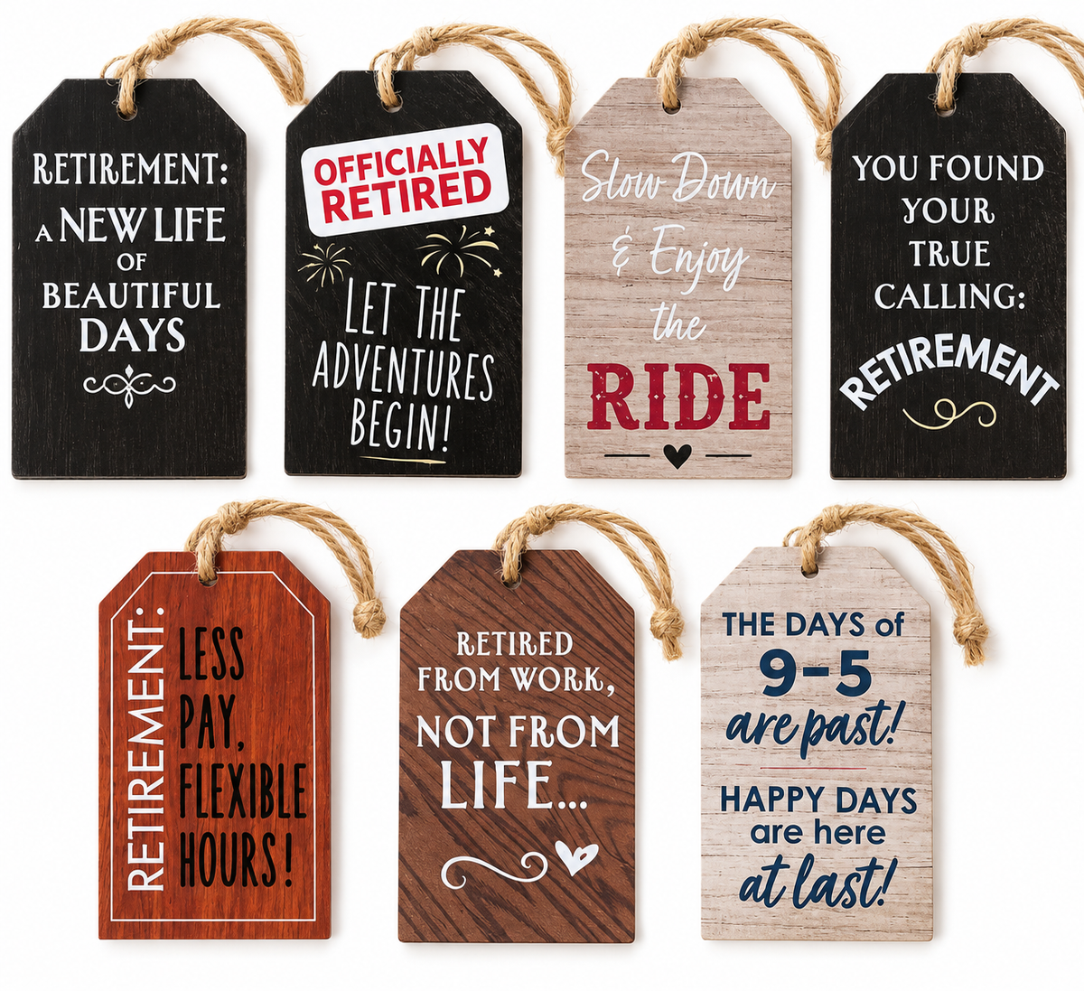Retirement Gift Tags – Assorted Sentiments