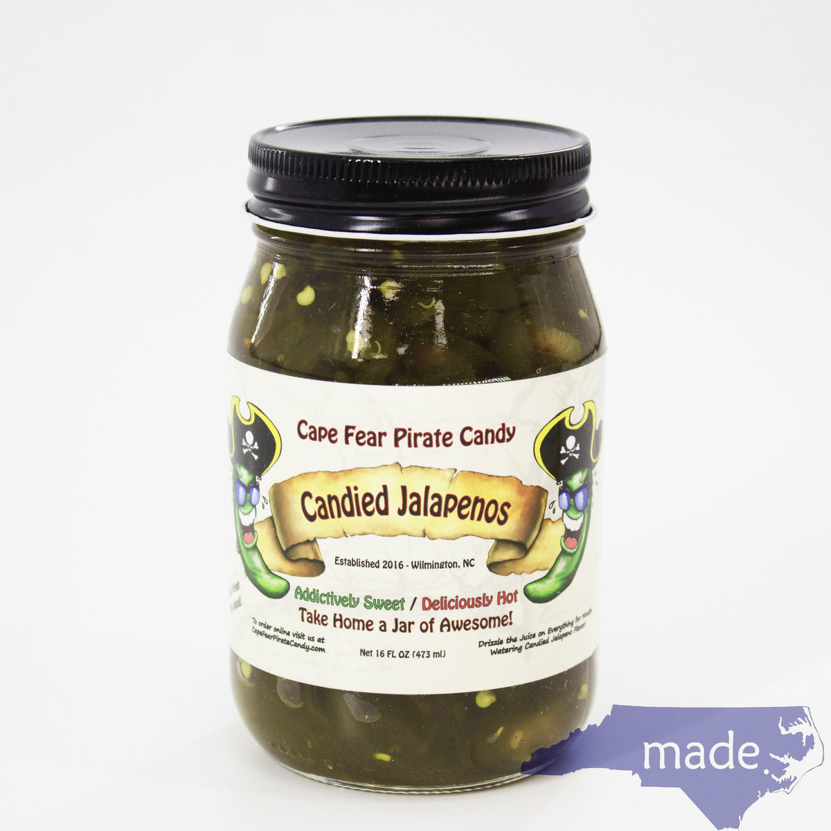 Cape Fear Pirate Candy - Candied Jalapeños / Garlic & Ginger