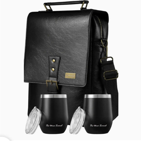 The Wine Savant Leather Wine Carrier Backpack