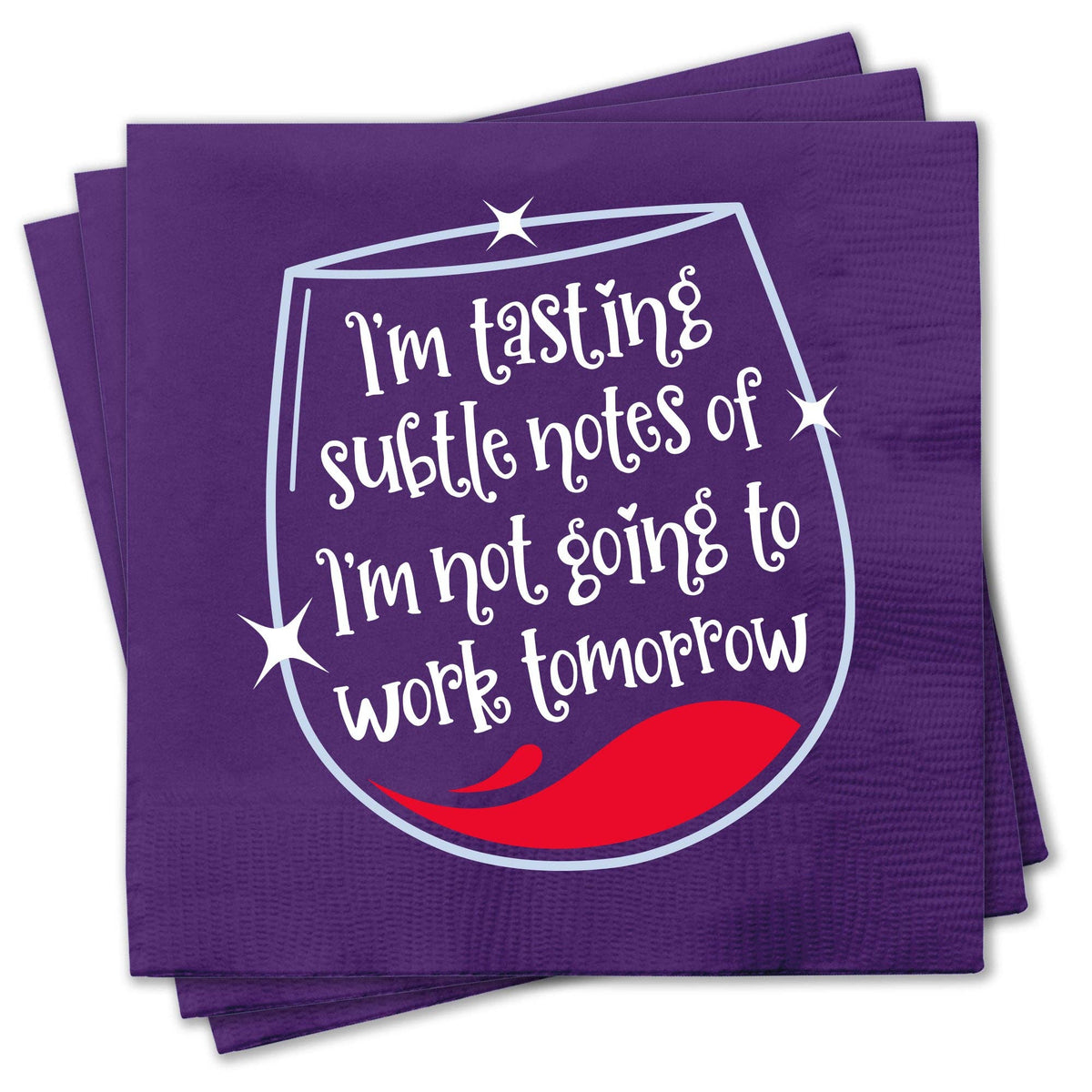 Funny Cocktail Napkins - Subtle Notes