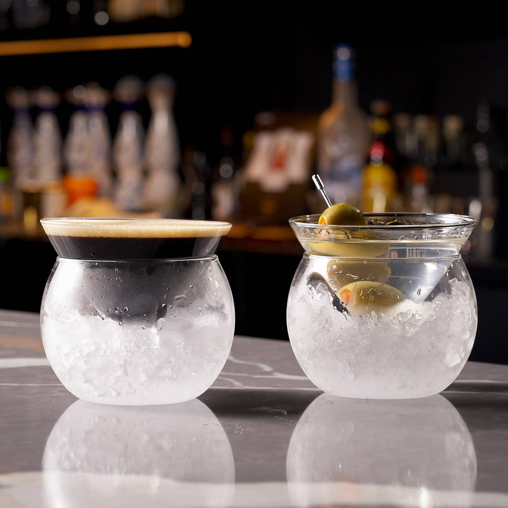 Stemless Martini Glasses with Chiller (7oz) (1pc)