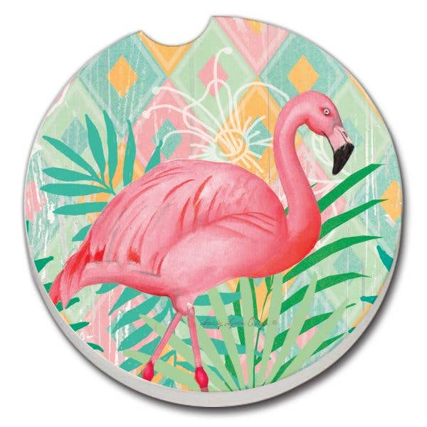 Diamond Flamingo Bulk Stone Car Coaster