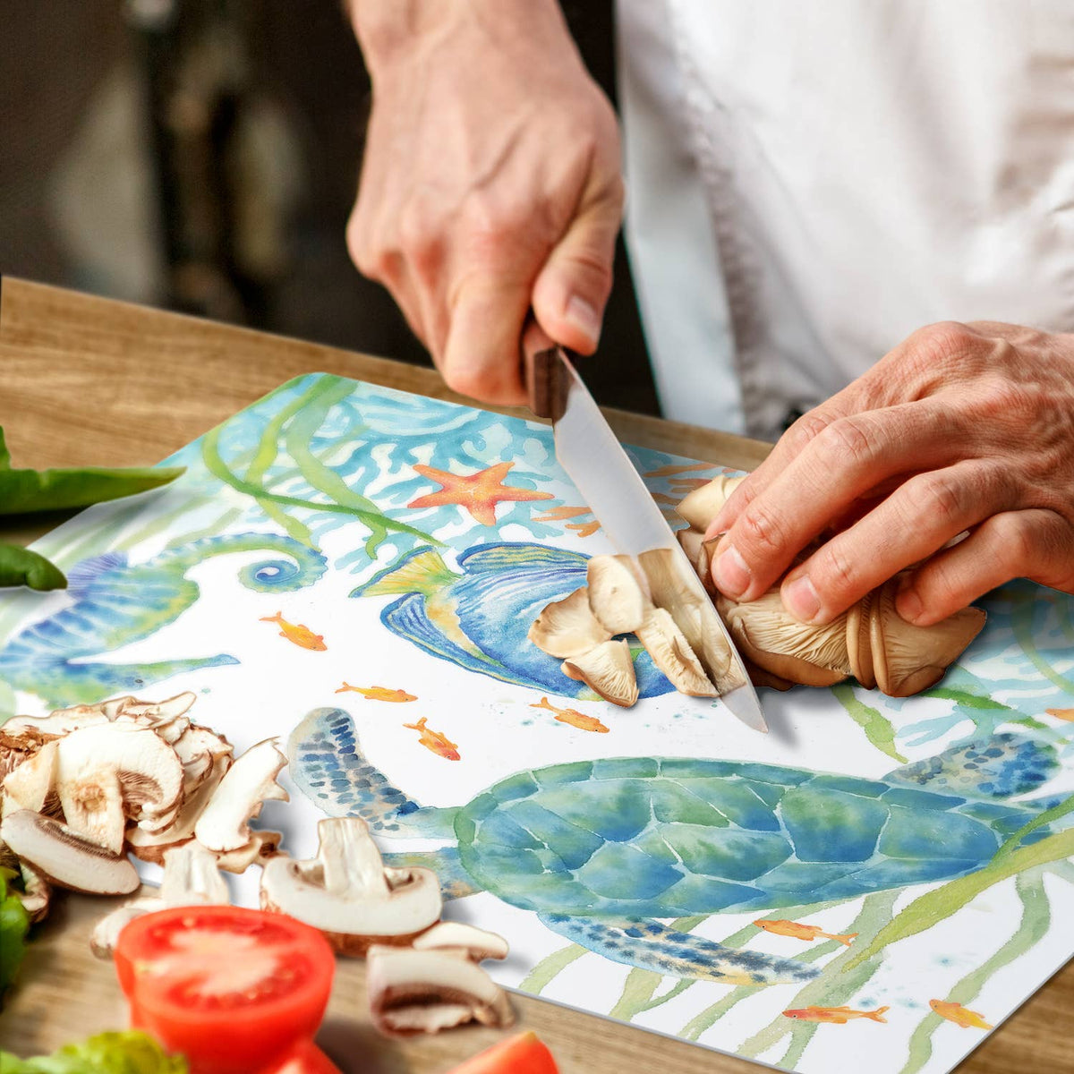 Sea Life Serenade Designer Flexible Cutting Board Mat