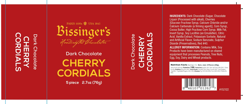 Dark Chocolate Cherry Cordial Flight - 5 PC