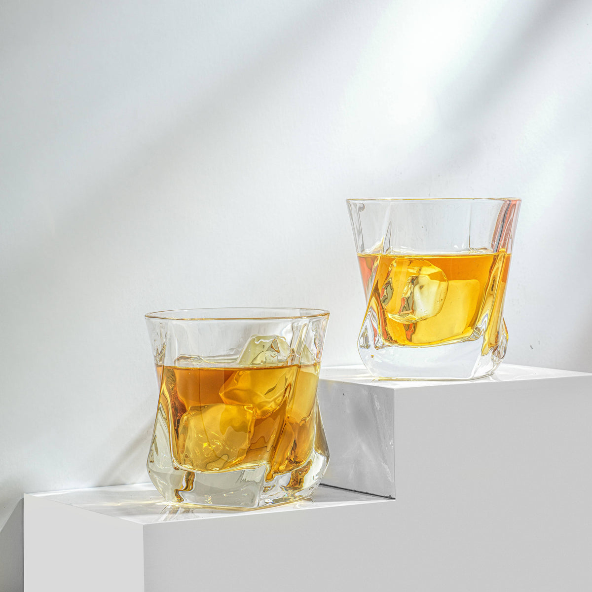 Aurora Crystal Whiskey Glasses, Set of 2