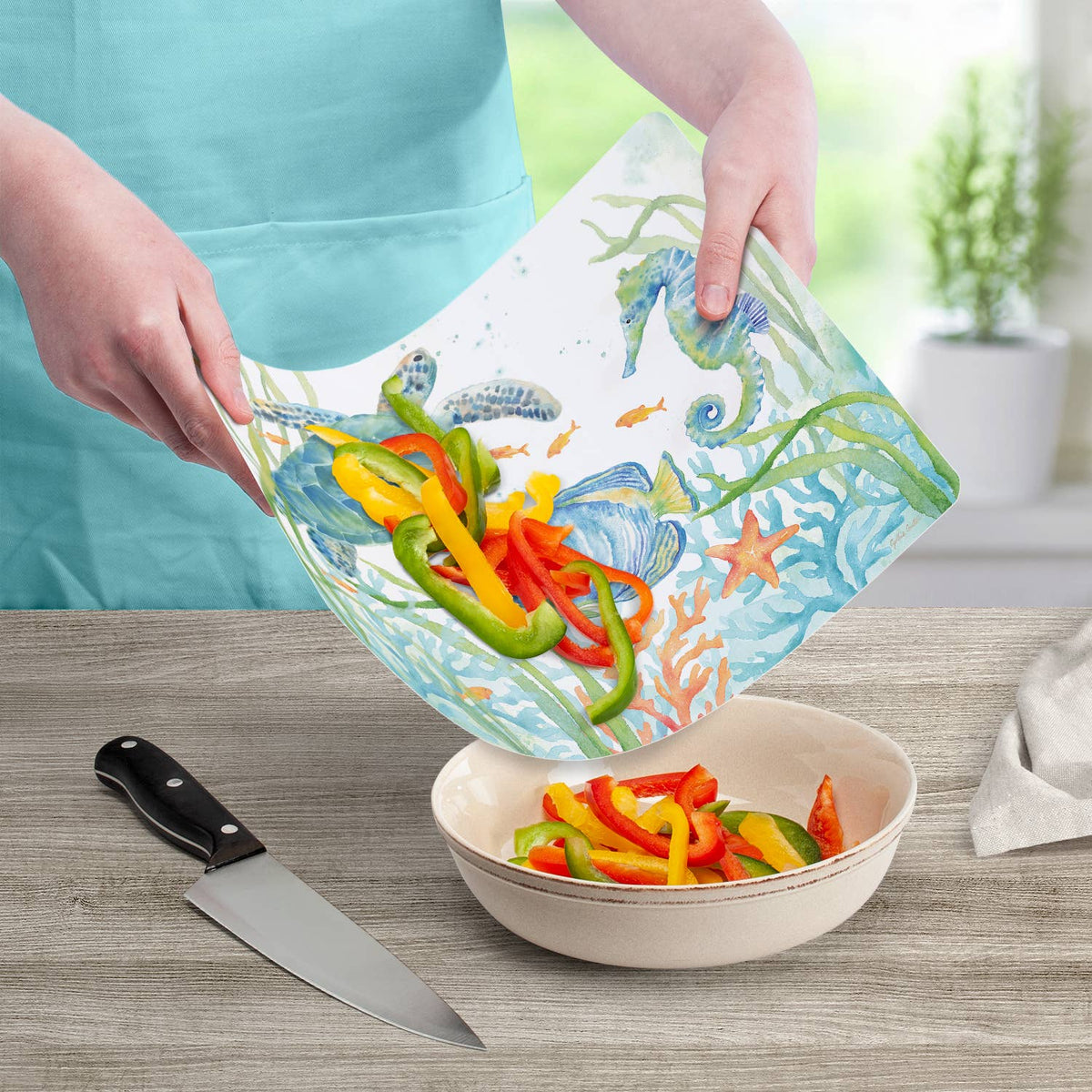 Sea Life Serenade Designer Flexible Cutting Board Mat