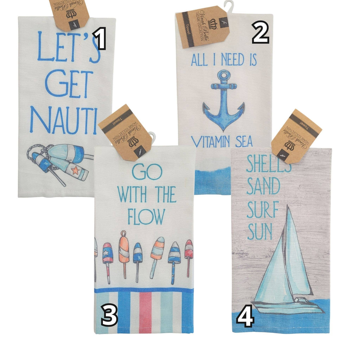 "Nautical" Boating-Themed Kitchen Towels