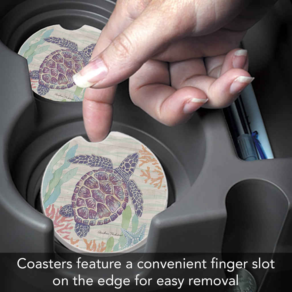 Salt and Sea Absorbent Stone Car Coaster 1 Pk