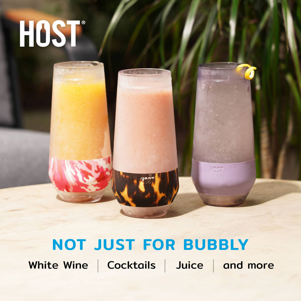 Champagne FREEZE™ Cooling Cups in Blush Tint Set of 2