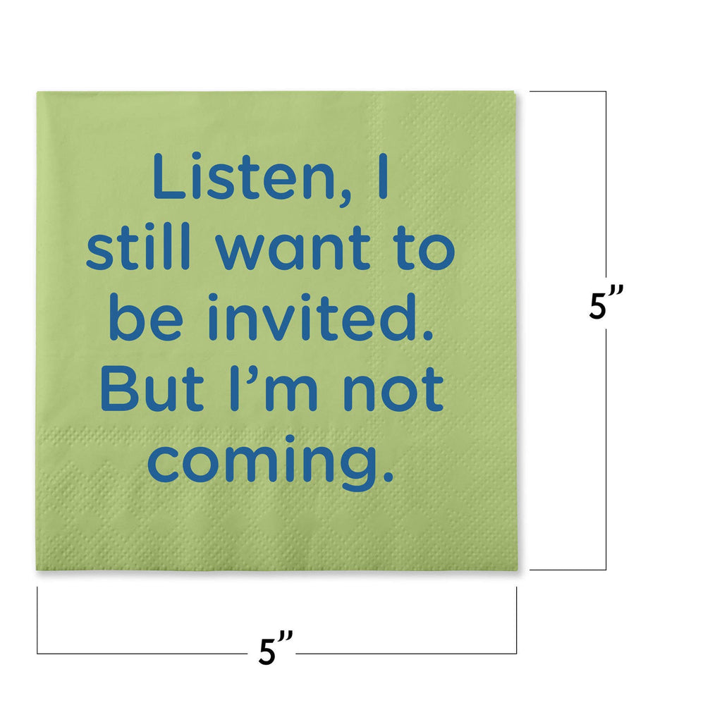 Funny Cocktail Napkins - Want to be invited