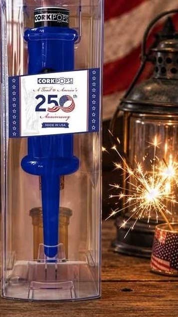 Red White and Blue Original Cork Pop Wine Opener, Assorted