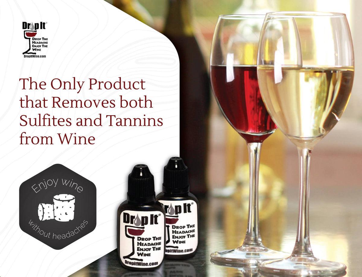 Drop It Wine Drops - Sulfite and Tannin Reducer- on Hangtabs