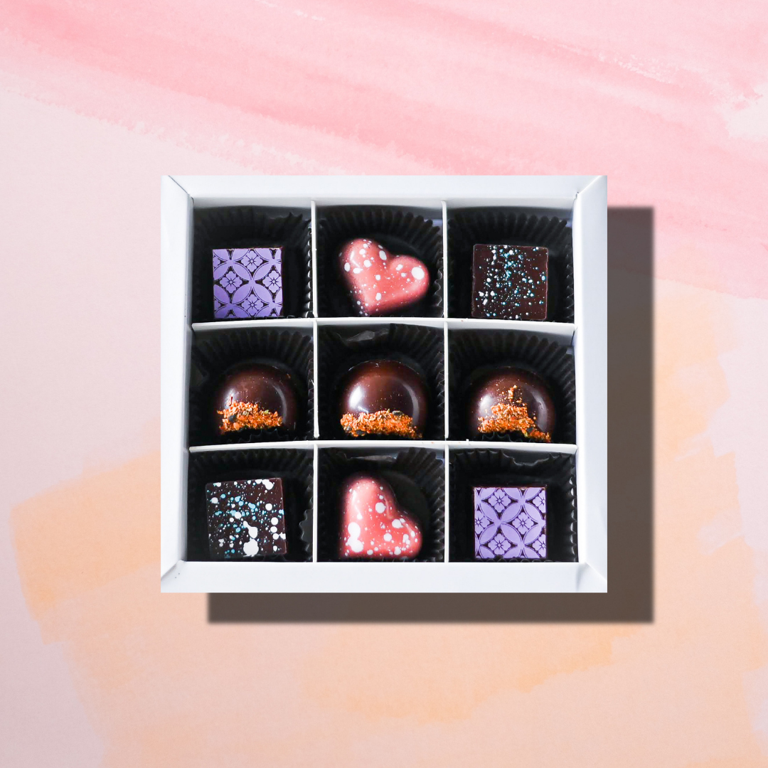 9pc Wine & Chocolate Pairing Box