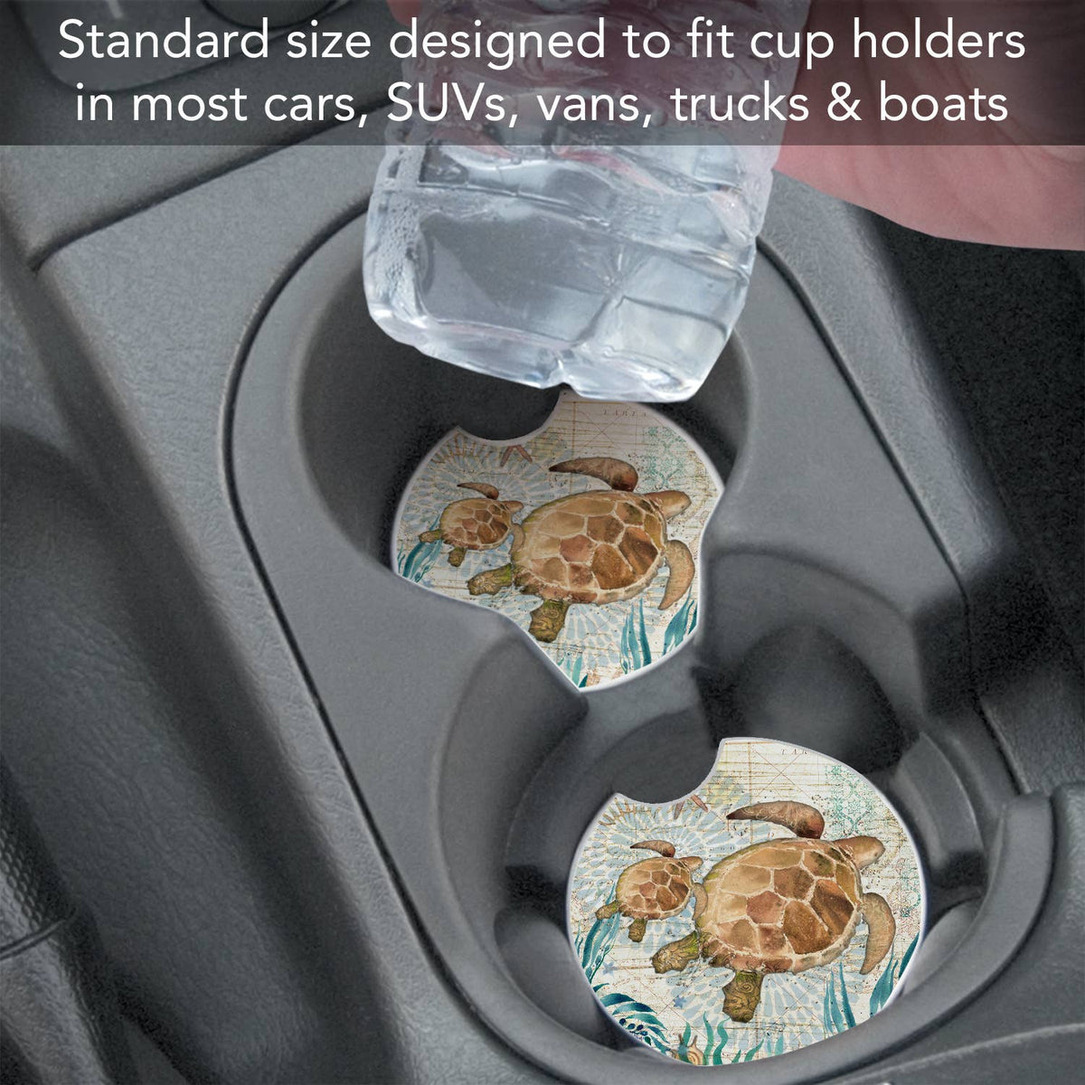 Monterey Bay Absorbent Stone Car Coaster 1 Pack