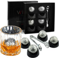 Golf Ball Shaped Stainless Steel Whiskey Stones, 4 Stones
