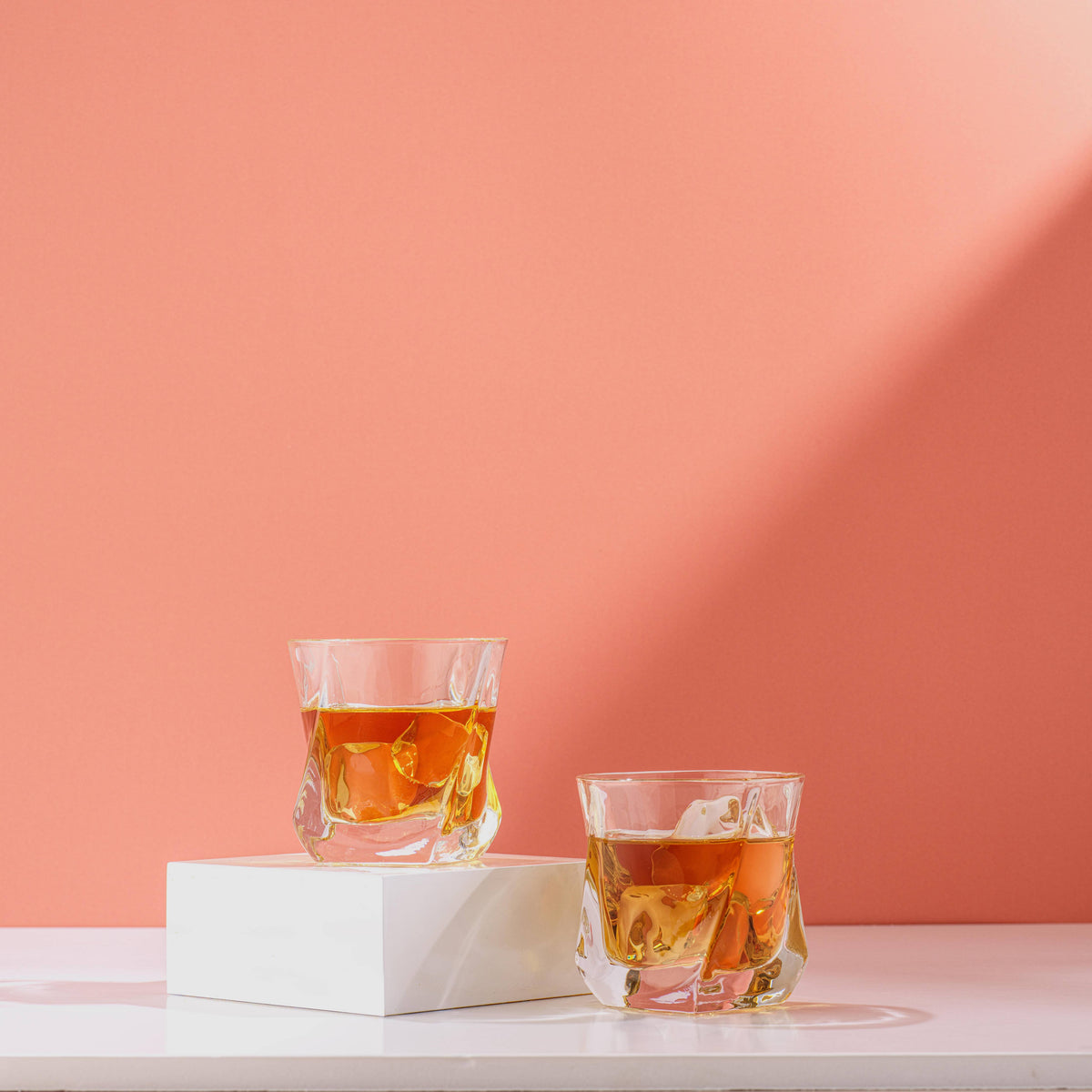 Aurora Crystal Whiskey Glasses, Set of 2