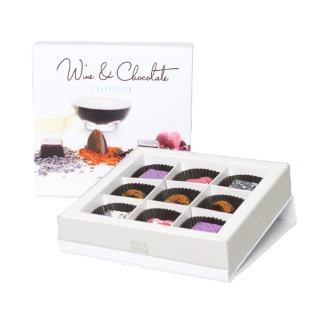 9pc Wine & Chocolate Pairing Box