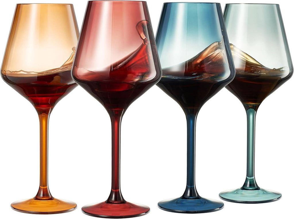 Floating Acrylic Wine Glasses 16oz –Muted Colors