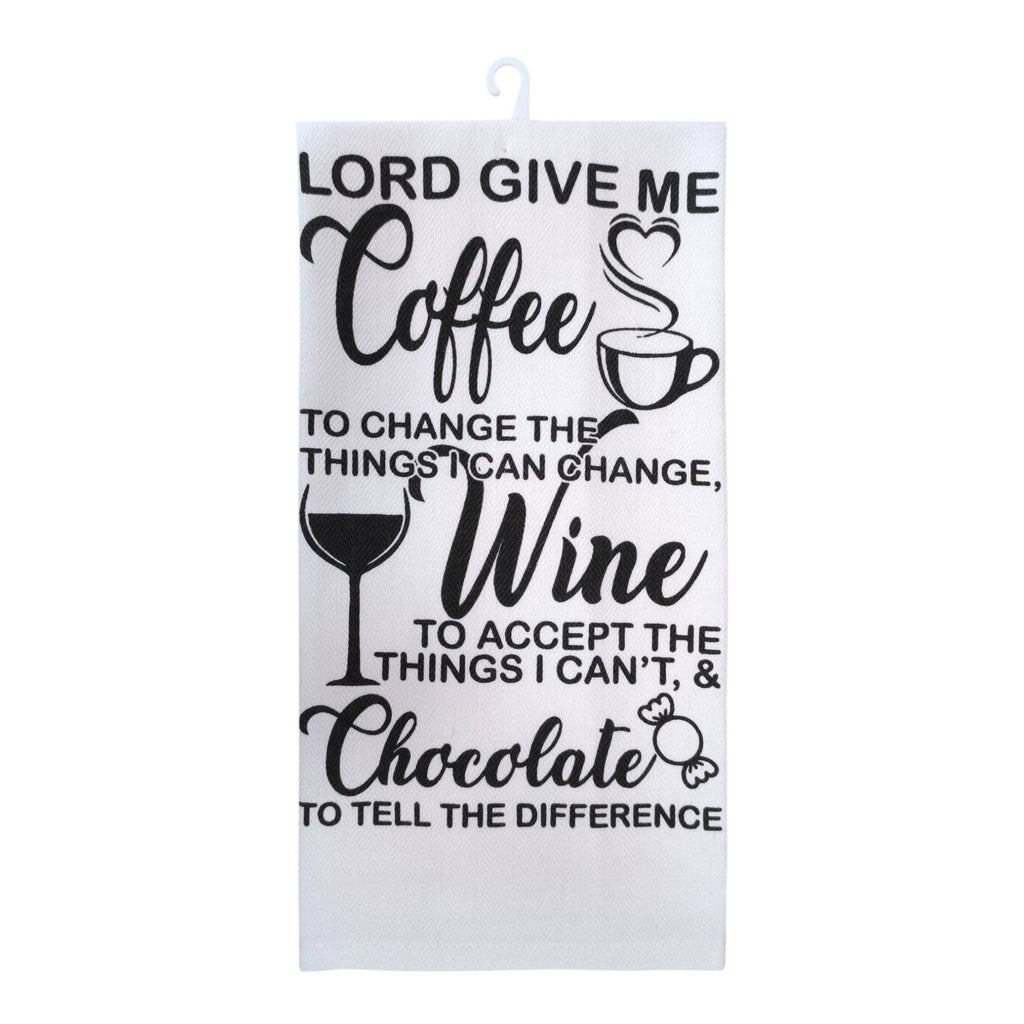 "Lord Give Me Coffee" Decorative Kitchen Towel